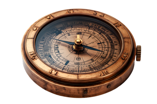 a close-up of a compass

