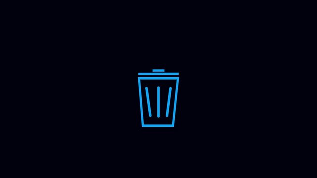 delete animation icon clean remove animated sign symbol