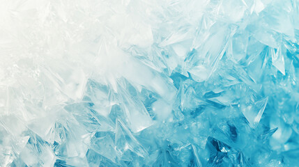 Obraz premium Blue and White Frozen Ice Crystals