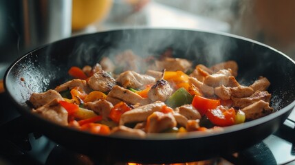 Cooking Series: Tortilla with Chicken and Bell Pepper.