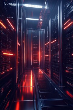 Red lit interior