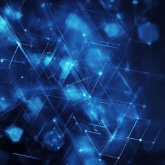 Obraz premium Abstract Blue Technology Background with Connections