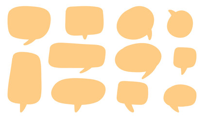 Communication speech bubbles collection. Vector talk message. Chat clouds