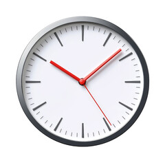 Minimalist 3D Clock Sticker Icon for Time Management Campaigns