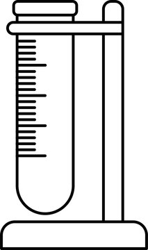 test tube in stand outline clip art preview
