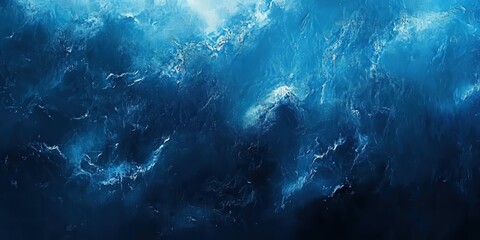 Obraz premium Dark Blue Abstract Painting with Textured Background