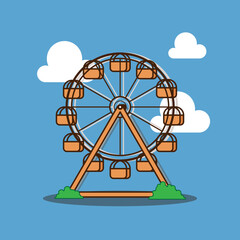 ferris wheel on a blue sky
