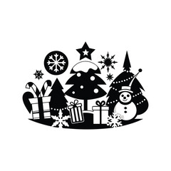 Christmas Icons Celebrate the Season with Festive Vector Designs and Logos