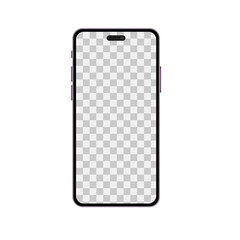 Realistic phone mockup. 3d vector mock up smartphone. Device front view
