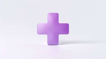 Obraz premium A purple cross with a white background