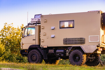Offroad camper 4x4 truck on nature © anetlanda