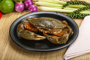 Delicous fresh raw uncooked crab