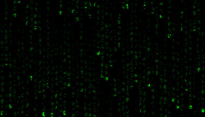 Abstract digital matrix background with binary code