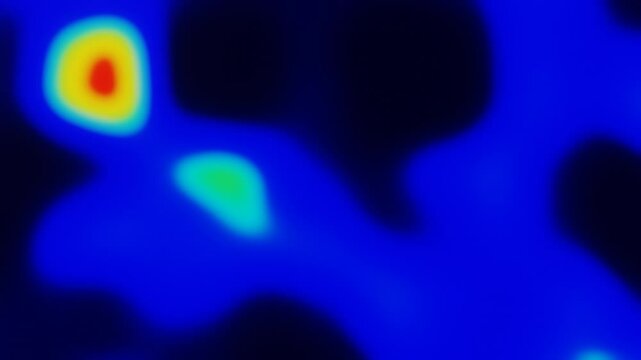 Heat map background. Liquid infrared thermographic animation. Abstract thermal gradient.