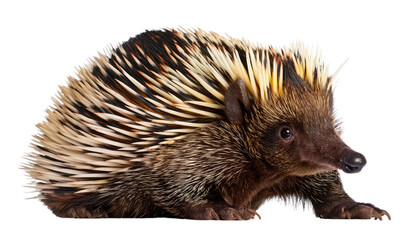 Echidna on white isolated background transparent