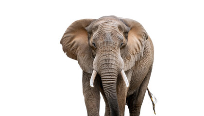 Fototapeta premium Elephant, white isolate background transparent