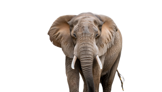 Elephant, white isolate background transparent