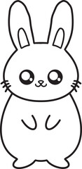 Cute Rabbit Line Art
