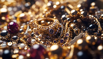 Gold jewelry pile
