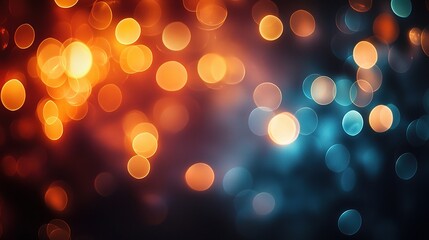 Obraz premium Abstract Bokeh Lights in Warm and Cool Colors