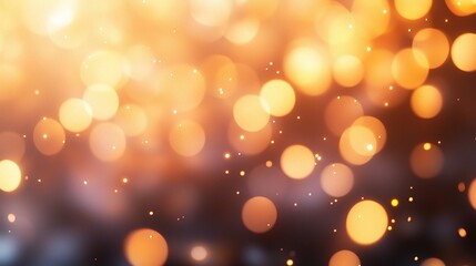 Glowing Bokeh Background with Warm Tones