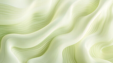 Obraz premium Abstract background with wavy, green and white lines.