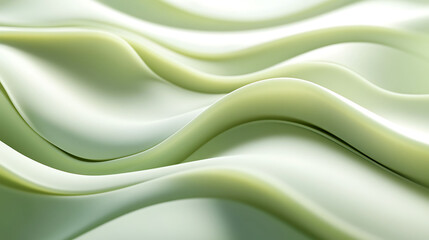 Obraz premium Abstract green wavy background.