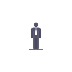 Businessman web icon isolated on transparent background