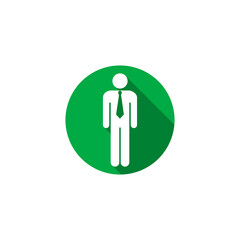 Businessman web icon isolated on transparent background