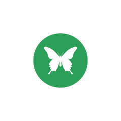 Simple butterfly logo icon isolated on transparent background
