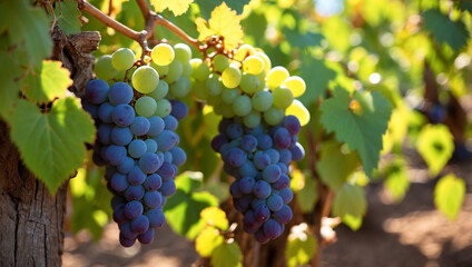 Vibrant Grapevine with Clusters