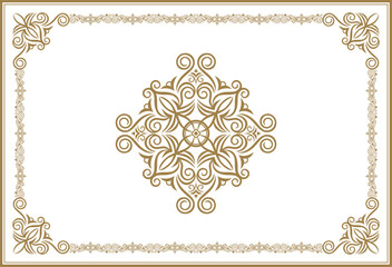 クラシックでエレガントでゴージャスな飾り枠　フレーム　金赤