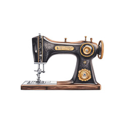 Sewing machine, white isolate background