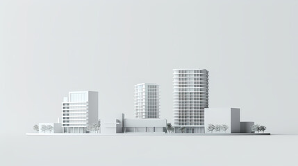 Fototapeta premium 3d render of a building