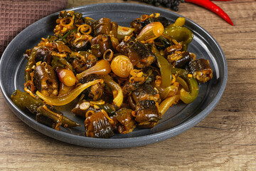 Roasted eel with lemongrass and sauce