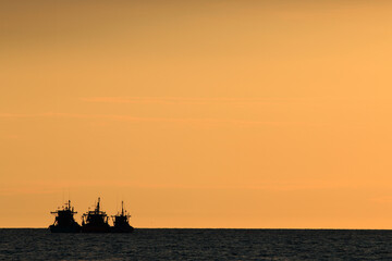 Fishing boat at sunset (Lipe at Thailand)