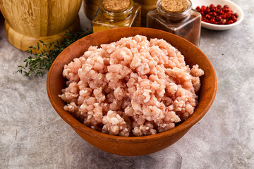 Homemade Raw pork minced meat