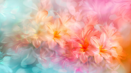 abstract colorful background with flowers