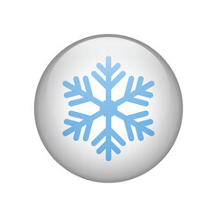 Frozen snow icon isolated on white. Vector illustration