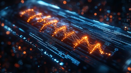 Futuristic interface showcasing CRISPR gene technology in a digital environment