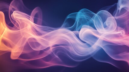 Obraz premium Abstract colorful smoke on a black background.