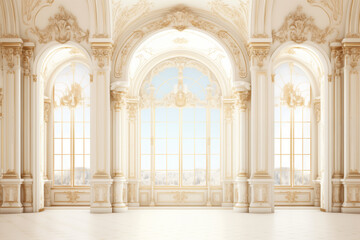 Fototapeta premium Palace interior background castle hall