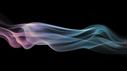 Obraz premium Abstract colorful smoke on a black background.
