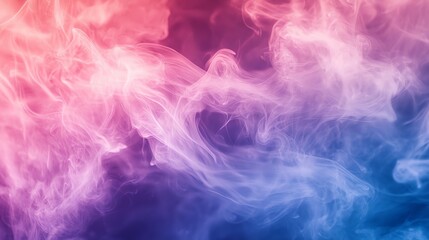 Fototapeta premium Abstract colorful smoke with red, pink and blue swirls.