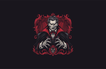 Vampire logo vector icon illustration