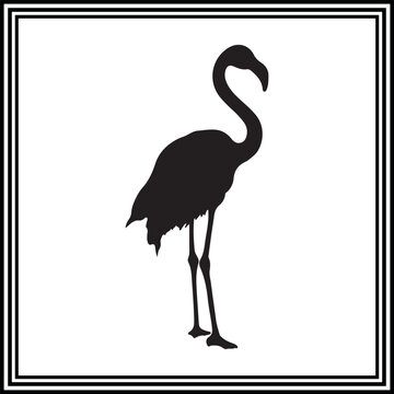 recommend clip art: 
                    Vector flamingo silhouette isolated on white background