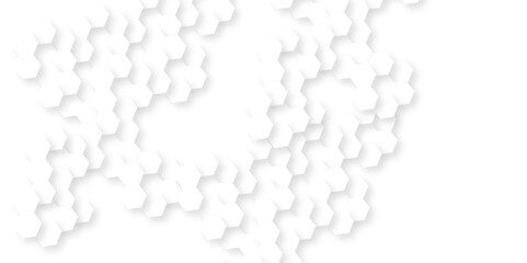 Hexagon abstract background. Surface polygon pattern with glowing hexagon paper texture and futuristic business. Futuristic abstract honeycomb technology white background.