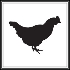 Fototapeta premium Poultry silhouette illustration
