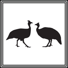 
Turkey silhouette illustration  set on white background