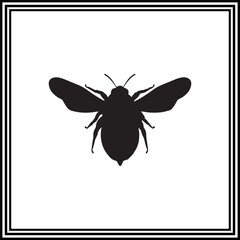 Bee illustration on a white background.